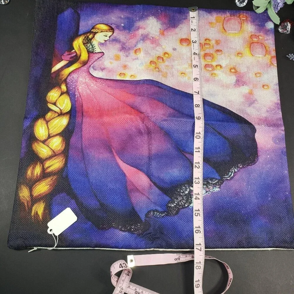 Rapunzel Princess Accent Pillowcase Tangled Throw Pillow Cushion Cover Home